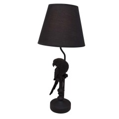 BLACK PARROT LAMP WITH SHADE     - TABLE LAMPS
